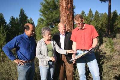 Legislators tour Skyline Forest with Executive Director Brad Chalfant. Photo: Land Trust